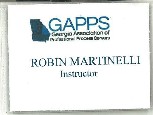 Georgia Association of Professional Process Servers - Robin Martinelli Instructor